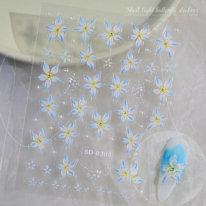 Nailsticker – Florale Reliefkunst