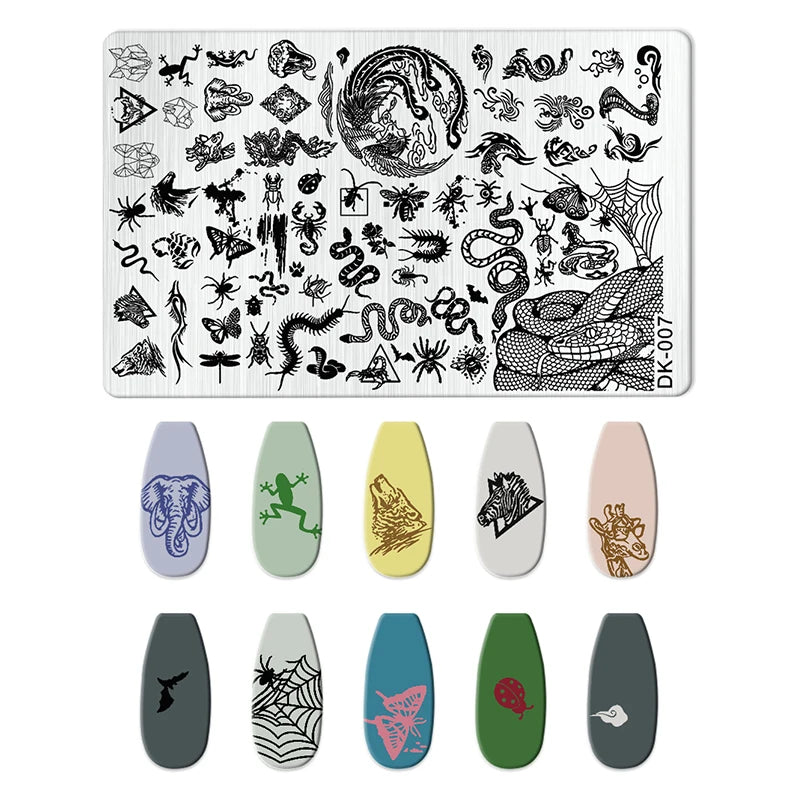 Nailart-Stempelplatte –  grenzenlose Designs - sunny.side-Productions