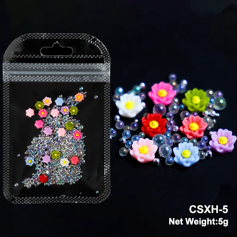 Acryl-Blumen Nail Art