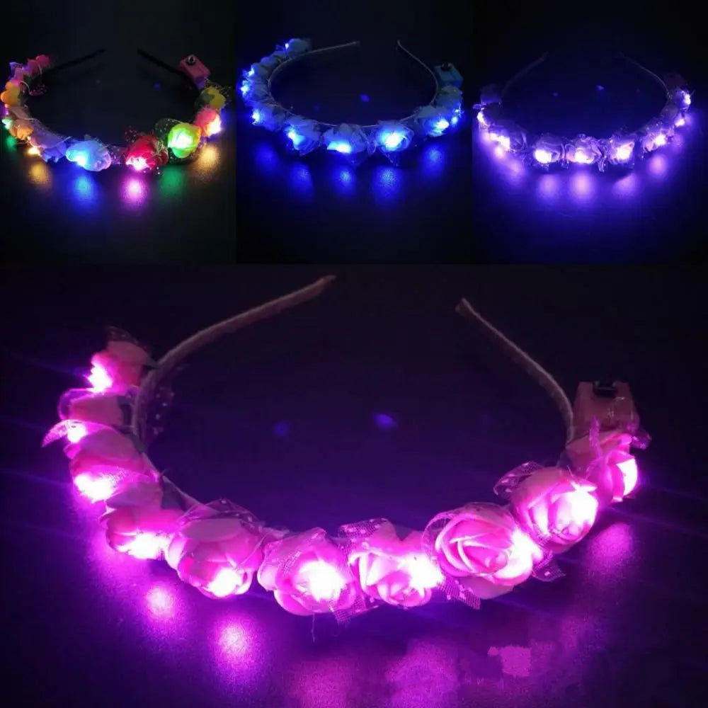 LED-Blumenkranz – Festivalaccessoires