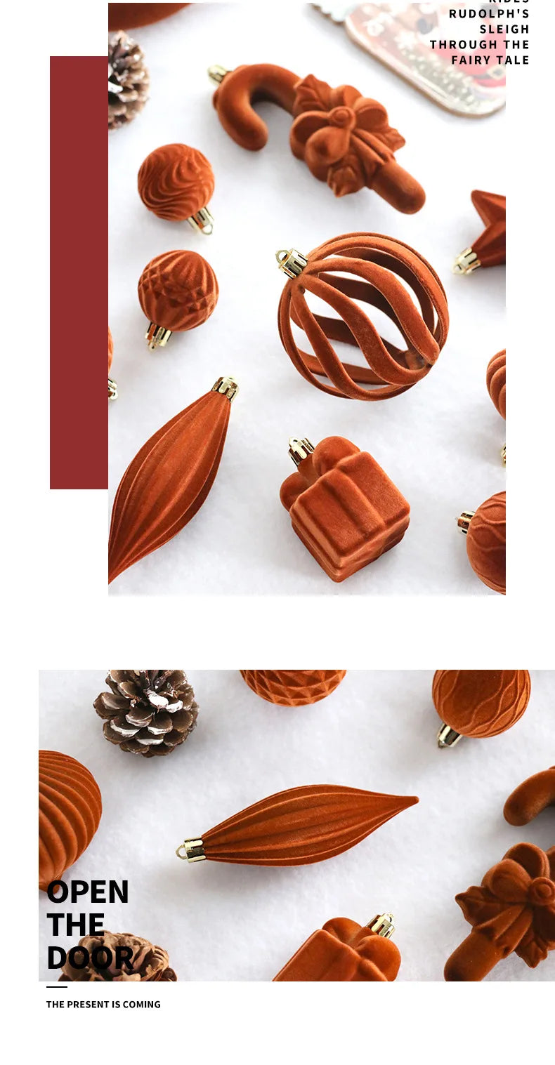 Weihnachtskugeln Samt-Edition – Luxuriöser Glanz