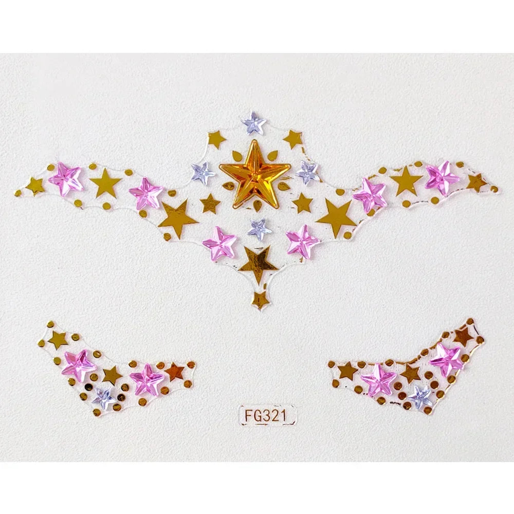 Face Gems Tattoo – Festival-Vibes