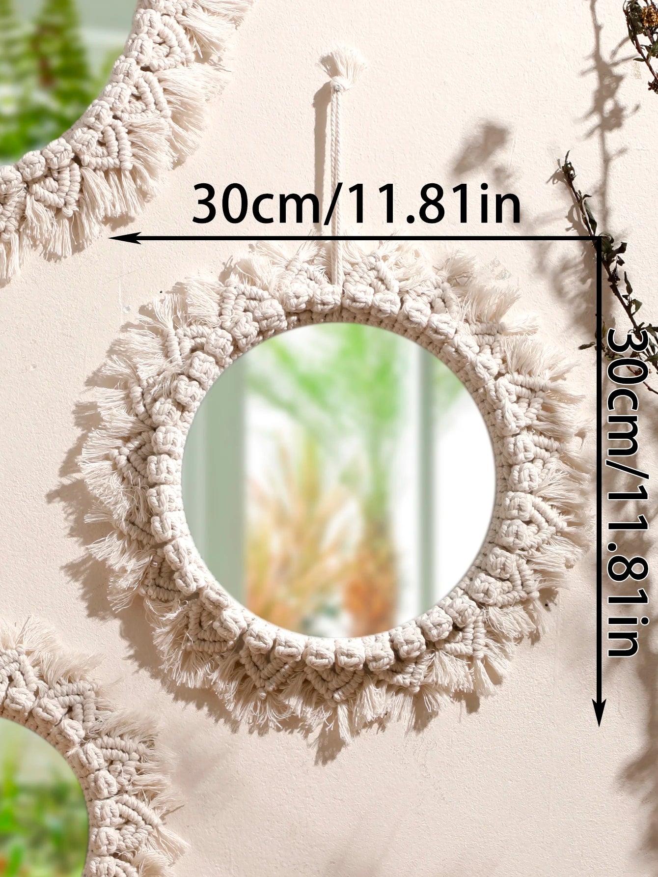 Makramee-Wandspiegel – Boho-Charme