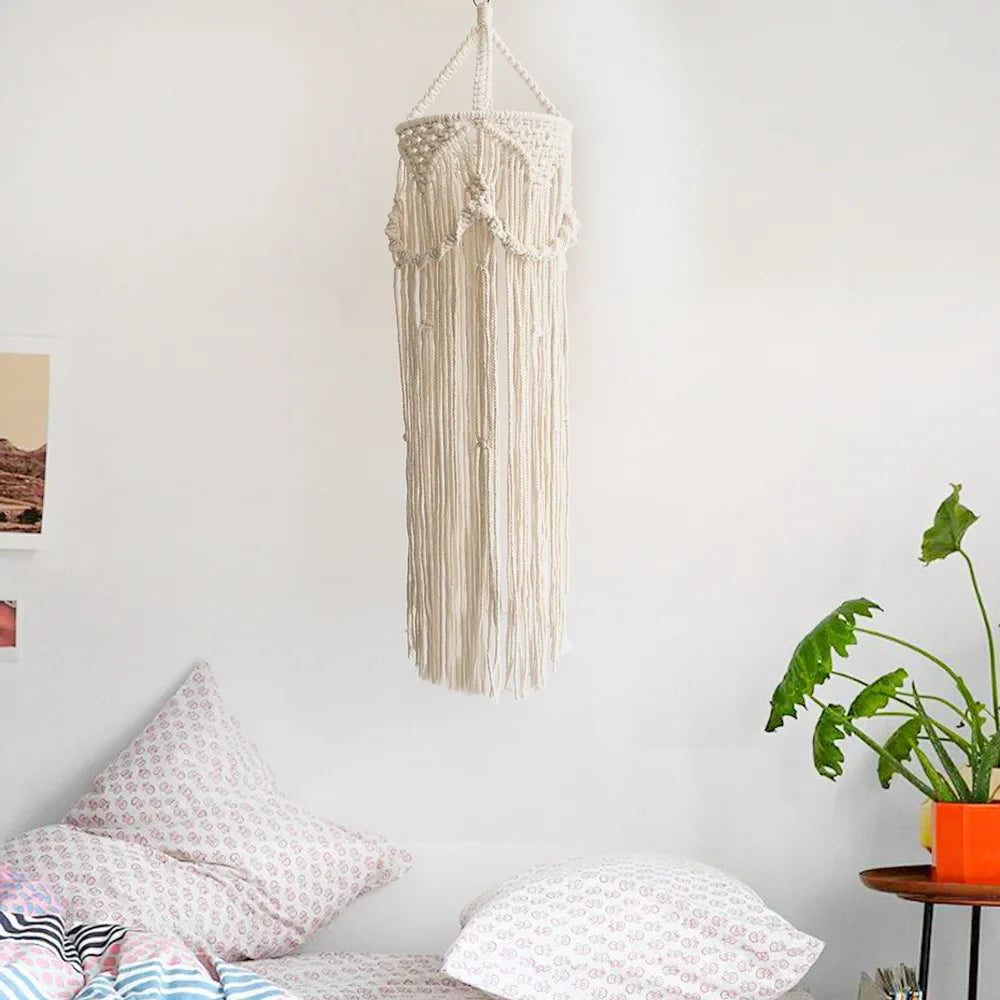 Makramee-Quastenlampe – Boho-Charme - sunny.side-Productions