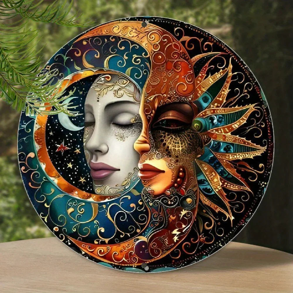 Boho-Kunst – Sun & Moon Mandala