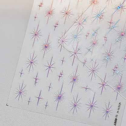 Glitzer Stern Nail Sticker