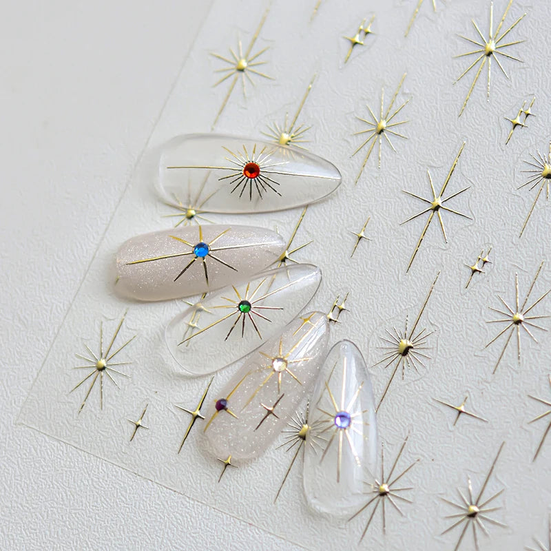 Glitzer Stern Nail Sticker