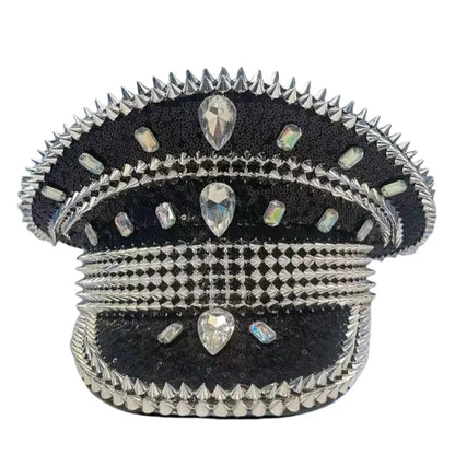 Festival Cap mit Strass & Nieten