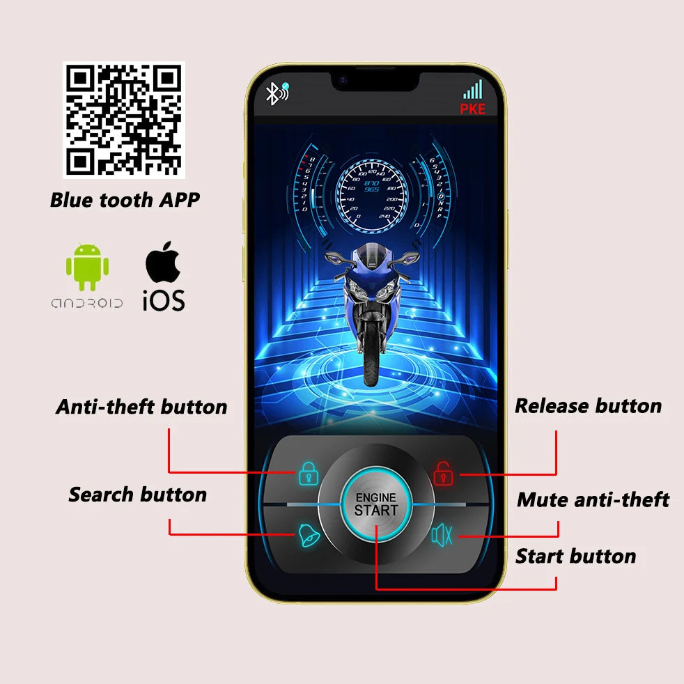 Zweirad Diebstahlschutzsystem – Smart schützen, fern steuern