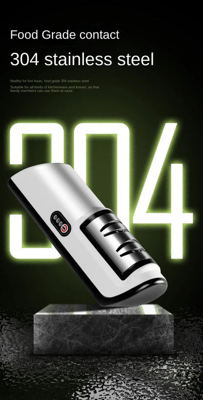 Scharf in Sekunden- elektrischer Messerschärfer - sunny.side-Productions