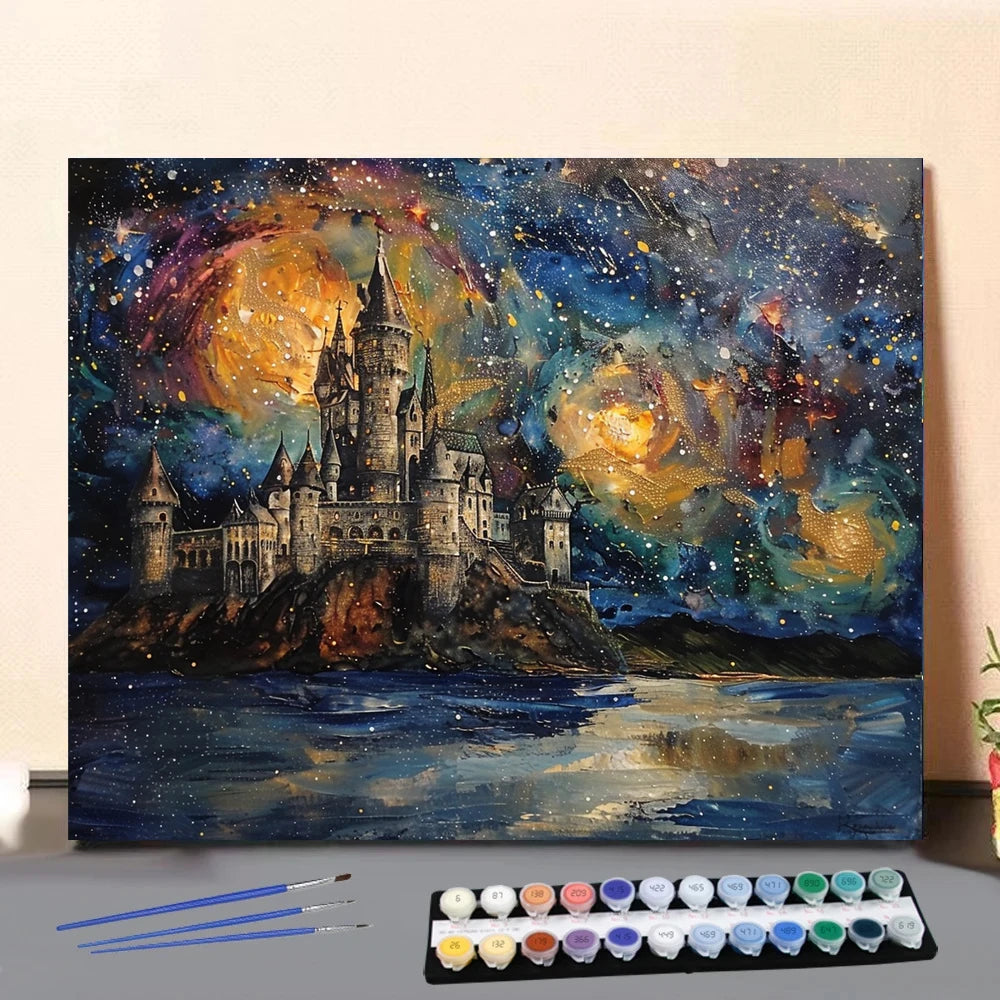 Malen nach Zahlen- Set- Sternenschloss - sunny.side-Productions