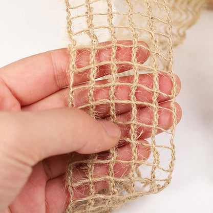 Juteband mit Spitze – Weihnachtsdekoration