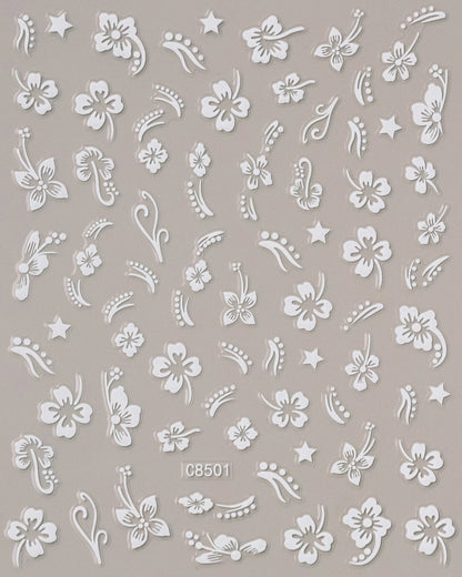 Nailsticker – Florale Reliefkunst