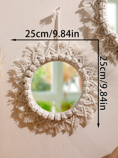 Makramee-Wandspiegel – Boho-Charme