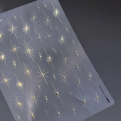 Glitzer Stern Nail Sticker