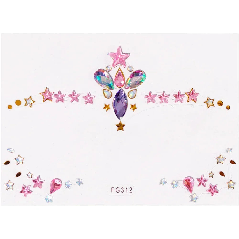 Face Gems Tattoo – Festival-Vibes