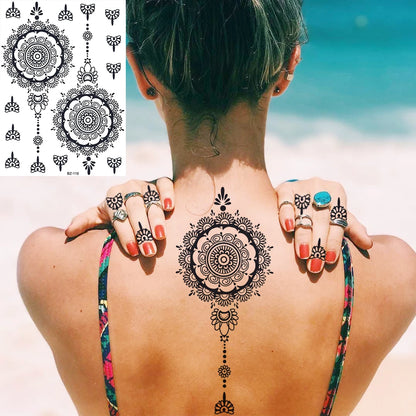 Festival-Tattoo Mandala – Temporärer Körperschmuck