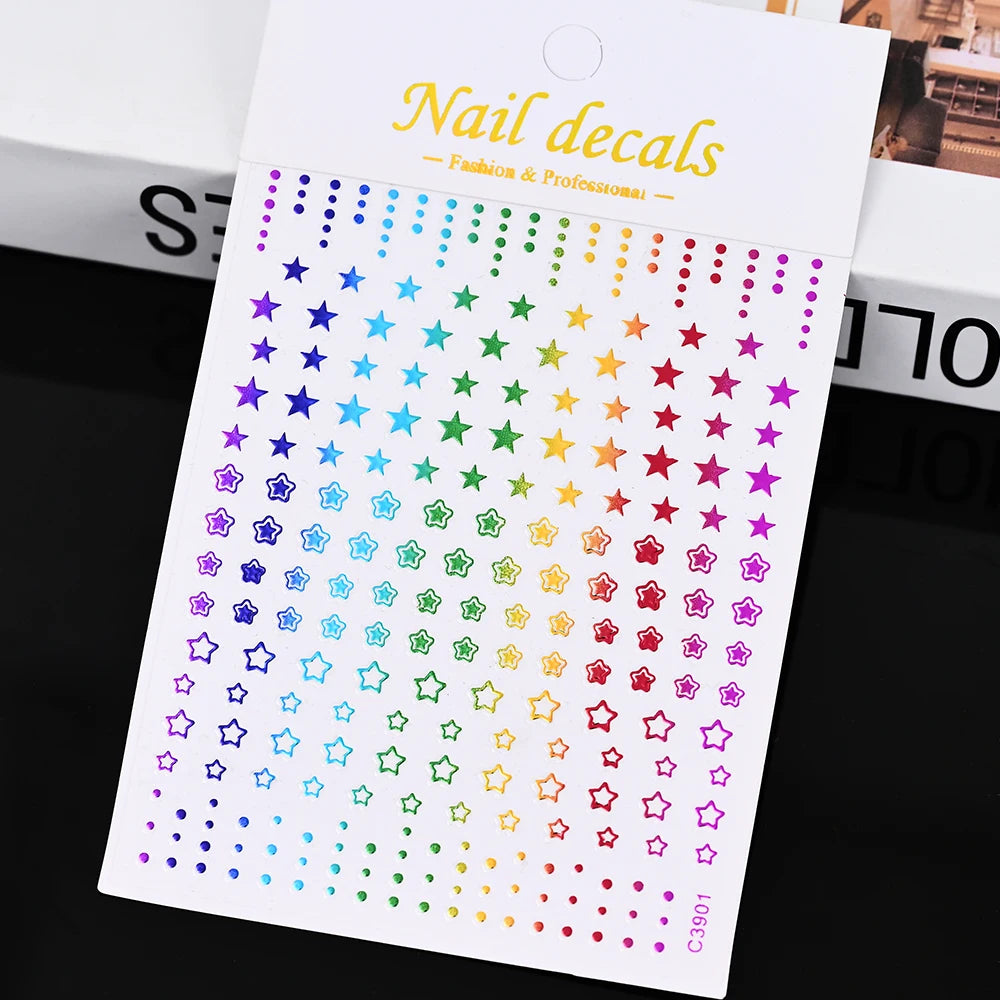 3D Nail Sticker – Sonne, Mond & Sterne