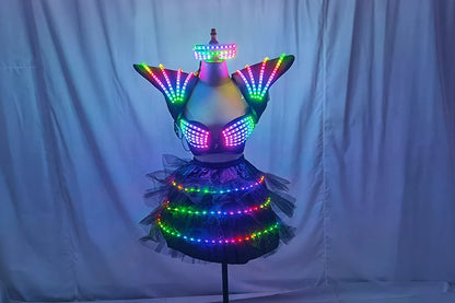 Festivaloutfit - Futuristisches LED Kostüm