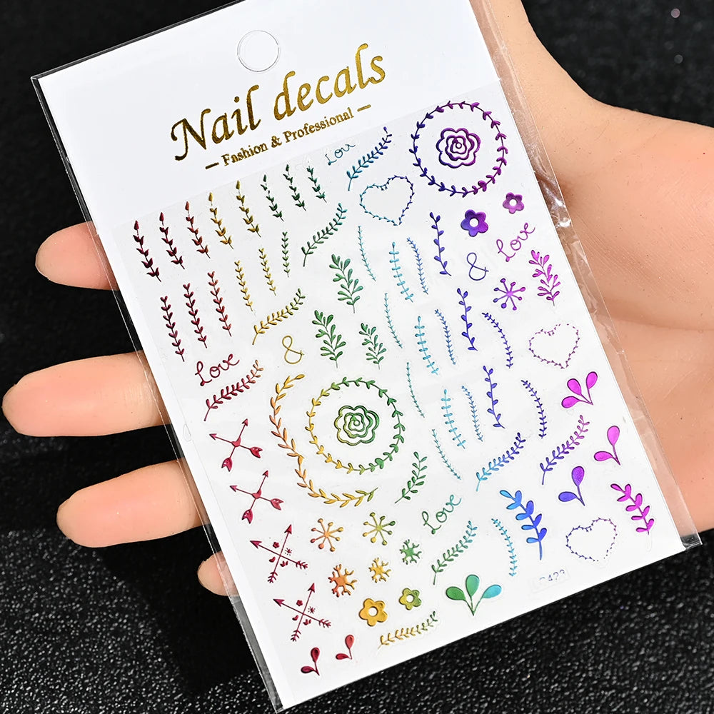 3D Nail Sticker – Sonne, Mond & Sterne
