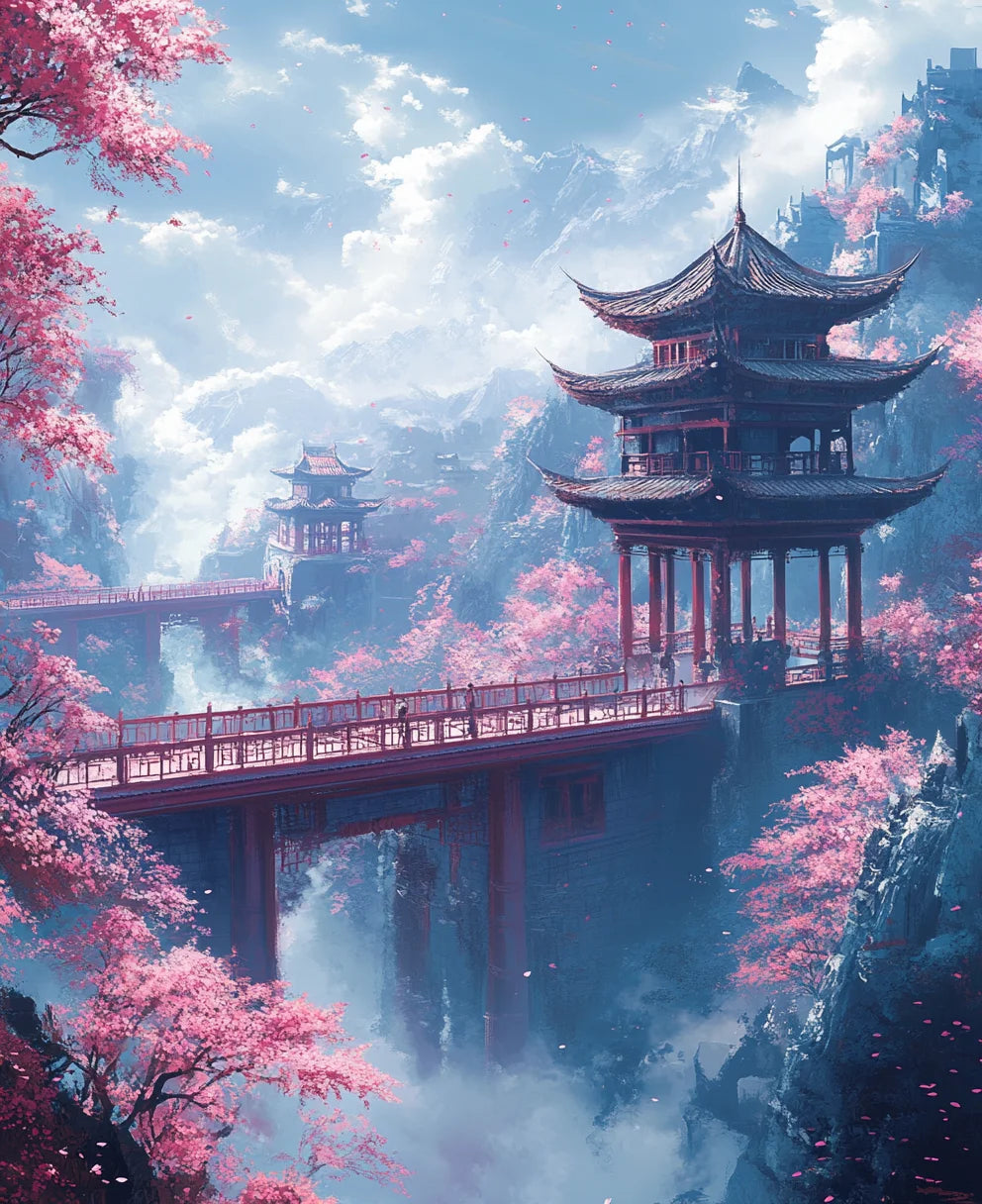 Malen nach Zahlen – Kirschblüten-Zauber