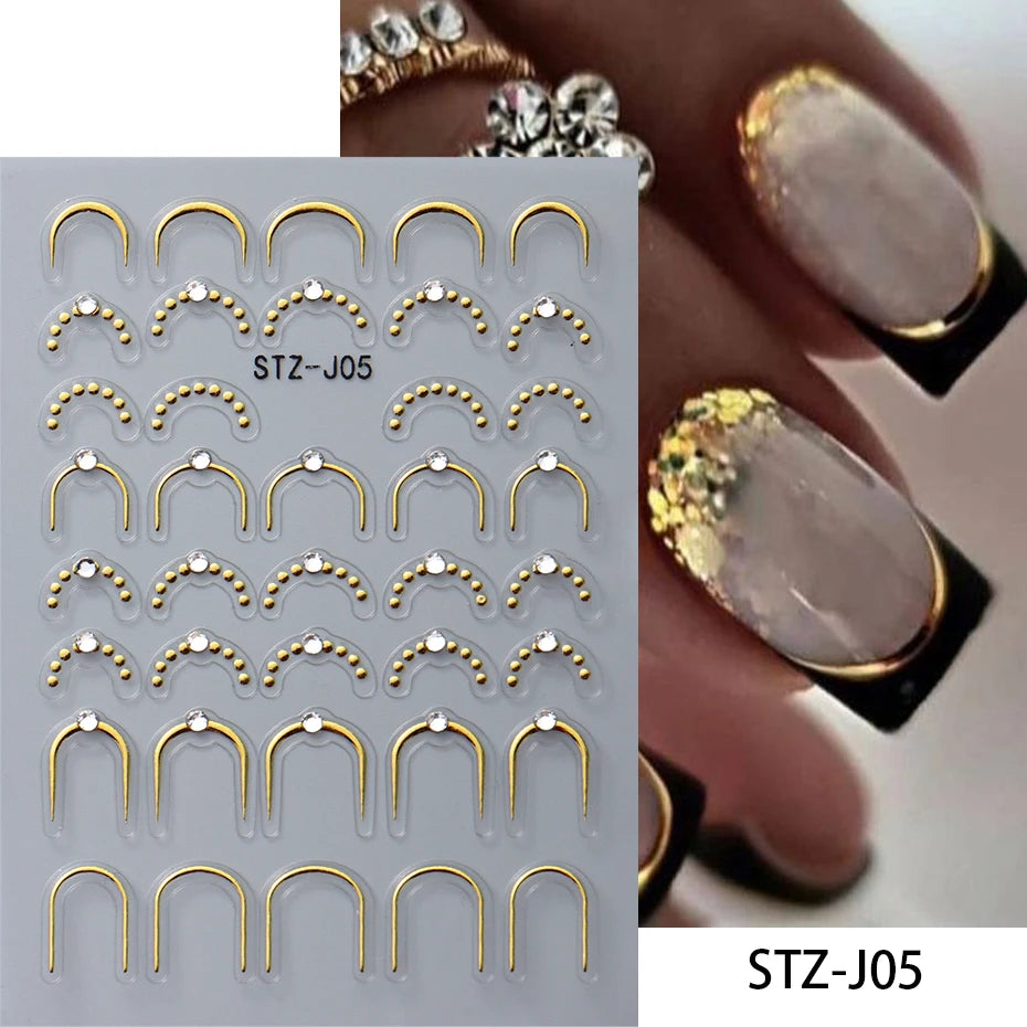 Luxus Nail Sticker – edle fineline Designs