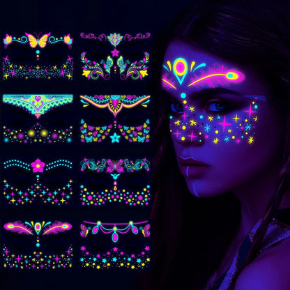 Glowing-Schmetterling-Tattoos