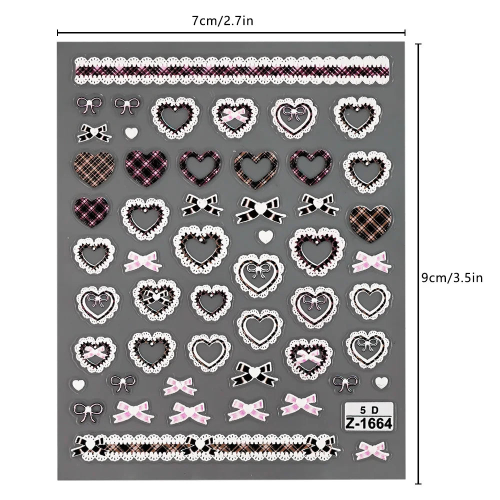 Nail Sticker – Schleifen & Spitzen-Look