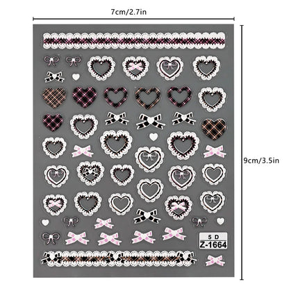 Nail Sticker – Schleifen & Spitzen-Look