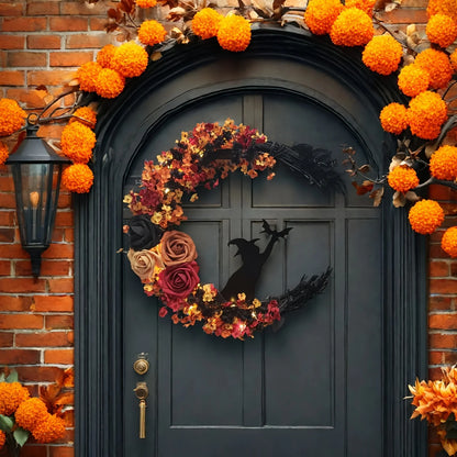 Halloween-Kranz – Mystischer Halbmond