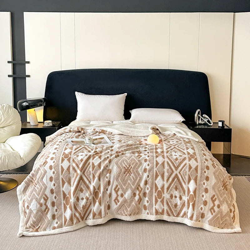 Boho-Fleece-Decke – Ruhe & Geborgenheit