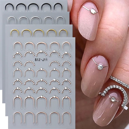 Luxus Nail Sticker – edle fineline Designs