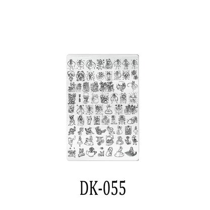 Nailart-Stempelplatte –  grenzenlose Designs - sunny.side-Productions