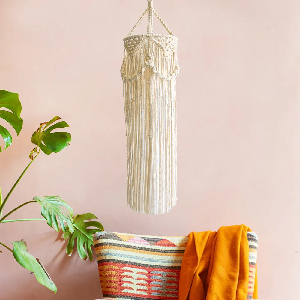 Makramee-Quastenlampe – Boho-Charme - sunny.side-Productions