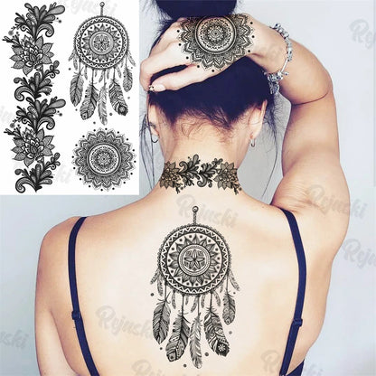 Festival-Tattoo Mandala – Temporärer Körperschmuck