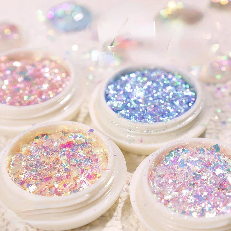 Nail Glitter – Schimmernde Wolken