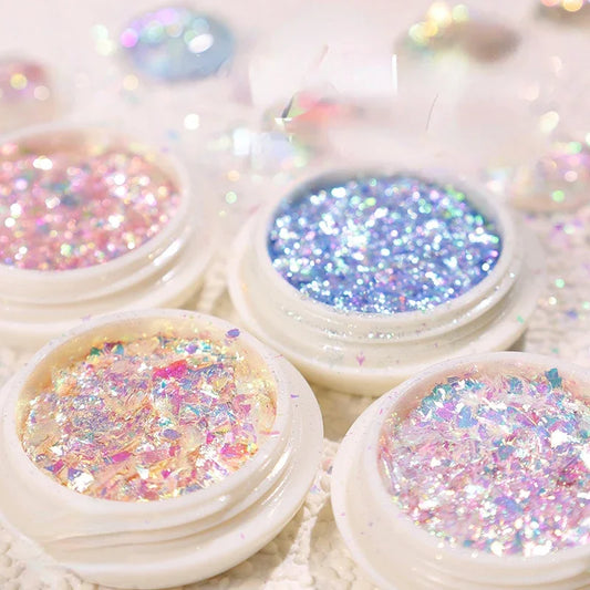 Nail Glitter – Schimmernde Wolken