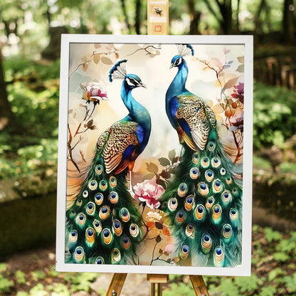 Malen nach Zahlen – Anmutiger Pfau