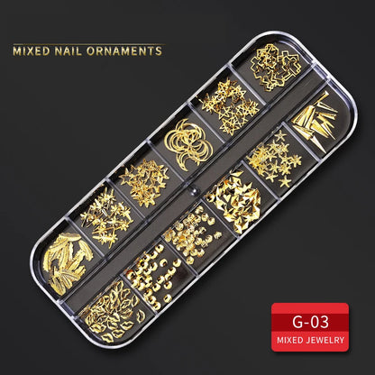 Nail Rhinestone Box – Bunte Kristalle