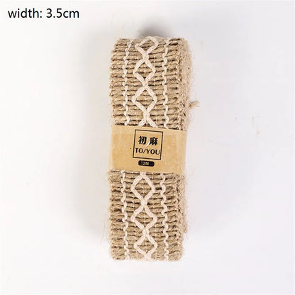 Juteband mit Spitze – Weihnachtsdekoration