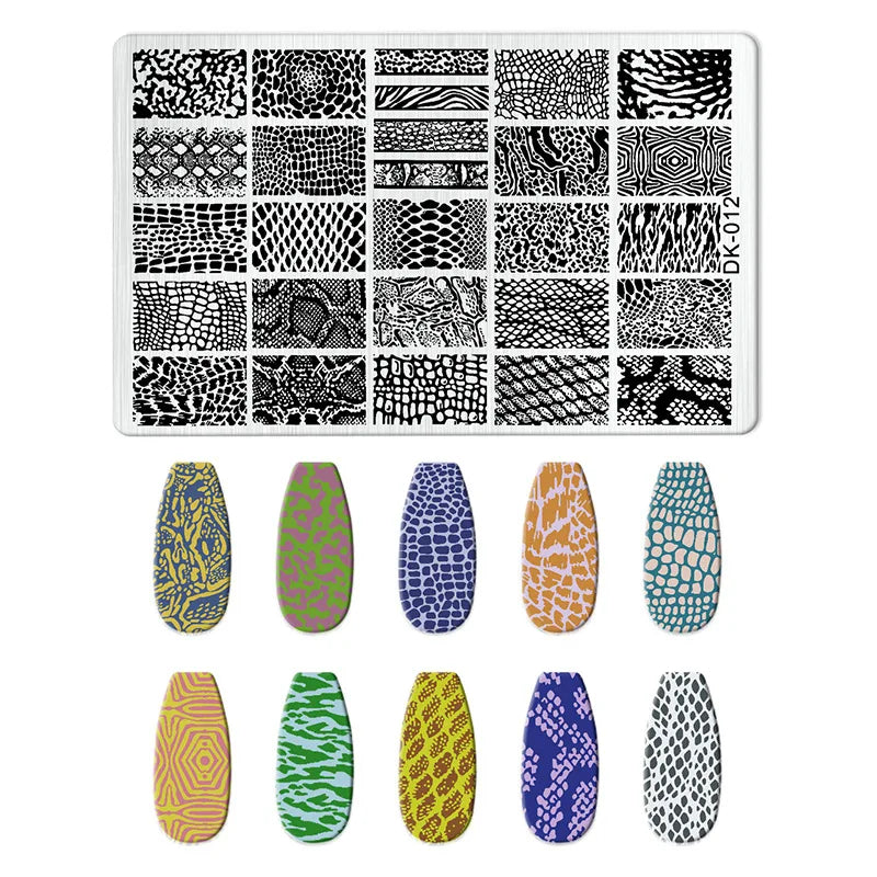 Nailart-Stempelplatte –  grenzenlose Designs - sunny.side-Productions