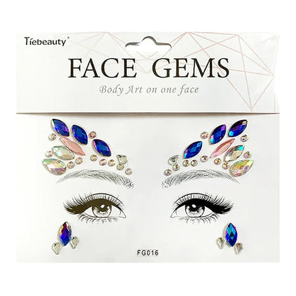 Face Gems Tattoo – Festival-Vibes