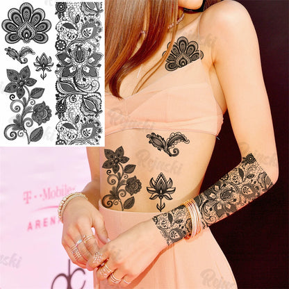 Festival-Tattoo Mandala – Temporärer Körperschmuck