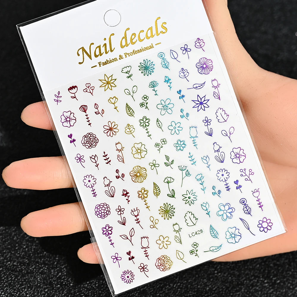 3D Nail Sticker – Sonne, Mond & Sterne