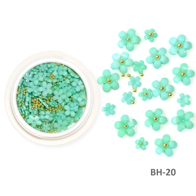 Acryl-Blumen Nail Art