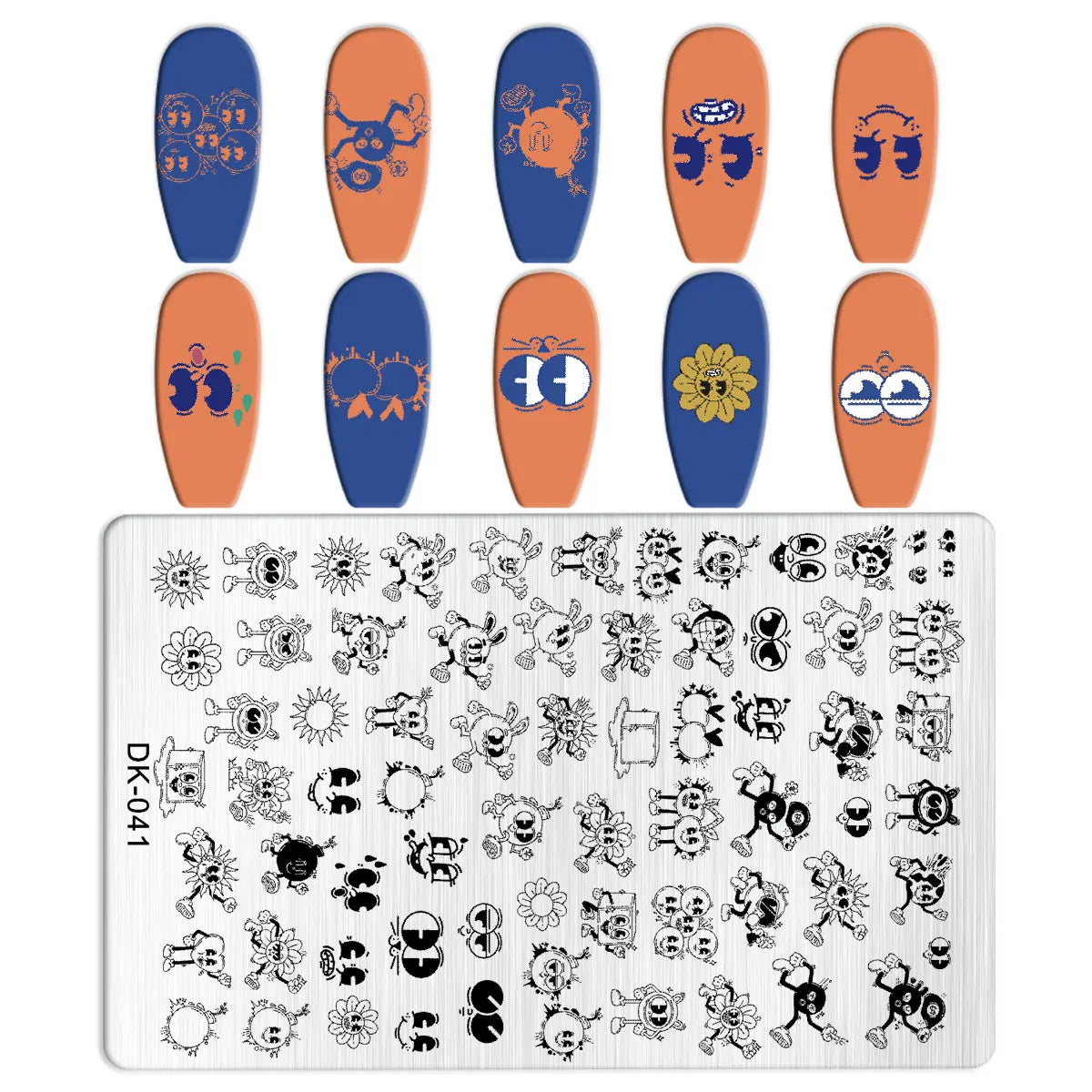 Nailart-Stempelplatte –  grenzenlose Designs - sunny.side-Productions