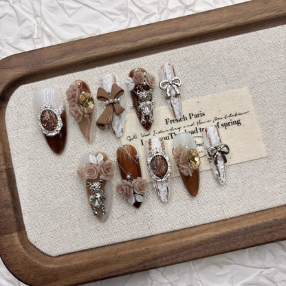 Statement Nails Deluxe- Press- On Set - sunny.side-Productions