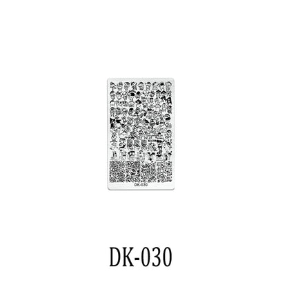 Nailart-Stempelplatte –  grenzenlose Designs - sunny.side-Productions