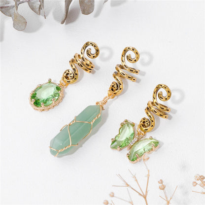 Kristall-Haar-Set – Festival-Vibes