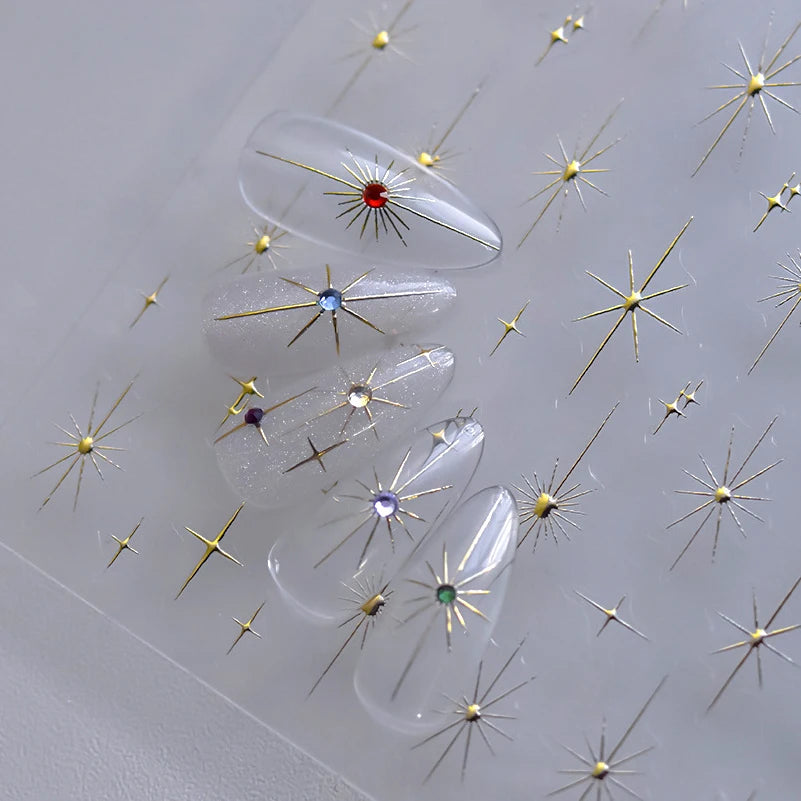 Glitzer Stern Nail Sticker